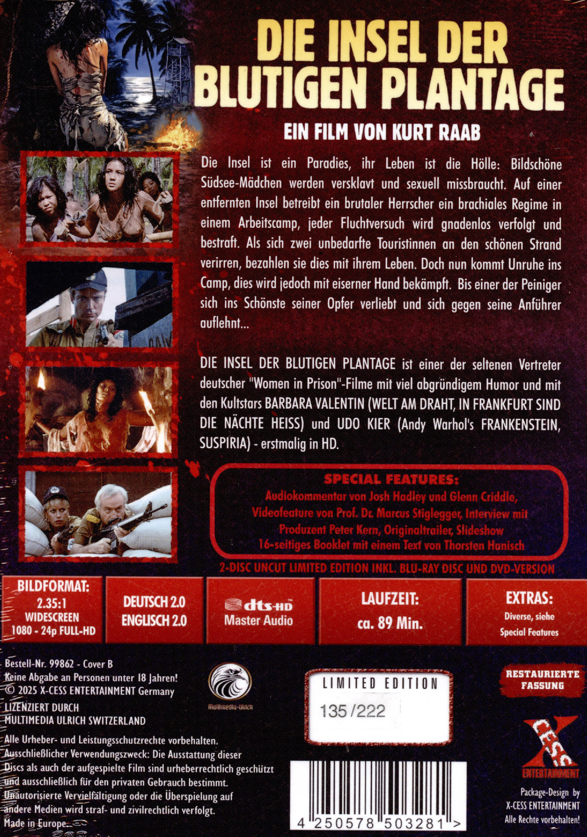 Die Insel der blutigen Plantage - Uncut Mediabook Edition  (DVD+blu-ray) (B)