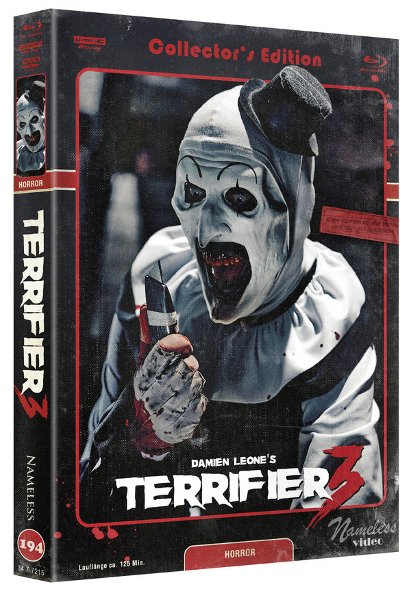 Terrifier 3 - Uncut Mediabook Edition  (4K Ultra HD+blu-ray+DVD) (C)