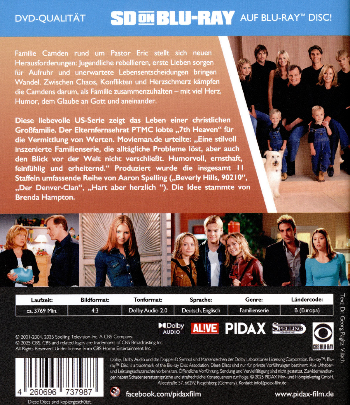 Eine himmlische Familie (7th Heaven), Box 2, Staffel 5 - 8 / Weitere 4 Staffeln der Kultserie (SD on Blu-ray)  [4 BRs]  (Blu-ray Disc)