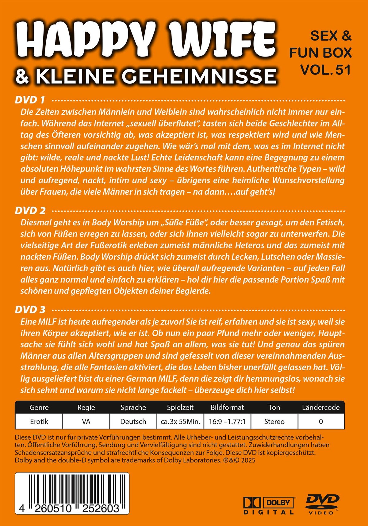 Happy Wife und kleine Geheimnisse - Sex & Fun-Box Vol. 51  [3 DVDs]  (DVD)