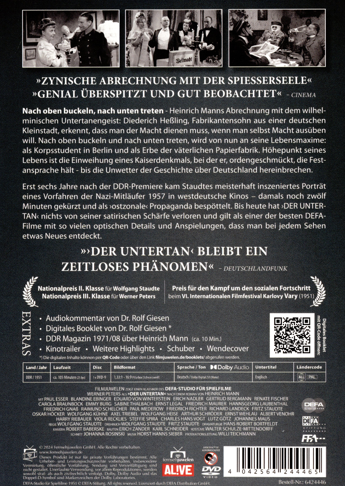 Der Untertan (DEFA Filmjuwelen) (DVD) Der Untertan (DEFA Filmjuwelen) (DVD)