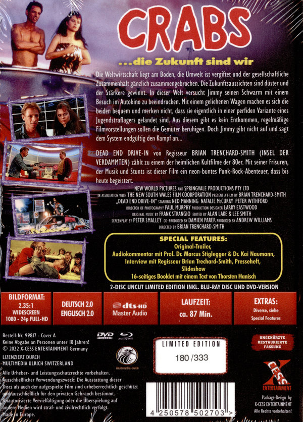Dead End Drive-In - Crabs...Die Zukunft sind wir - Uncut Mediabook Edition (DVD+blu-ray) (A)