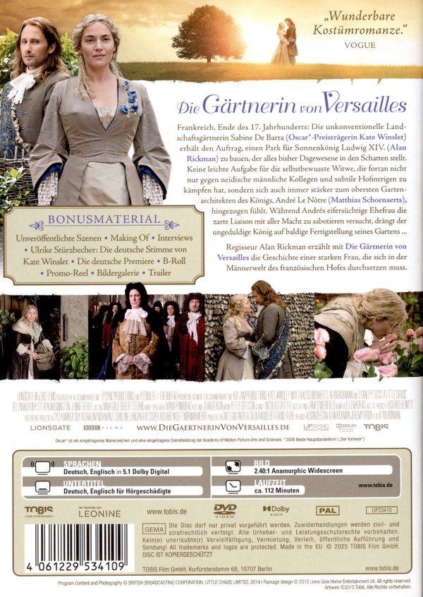 Die Gärtnerin von Versailles  (DVD)