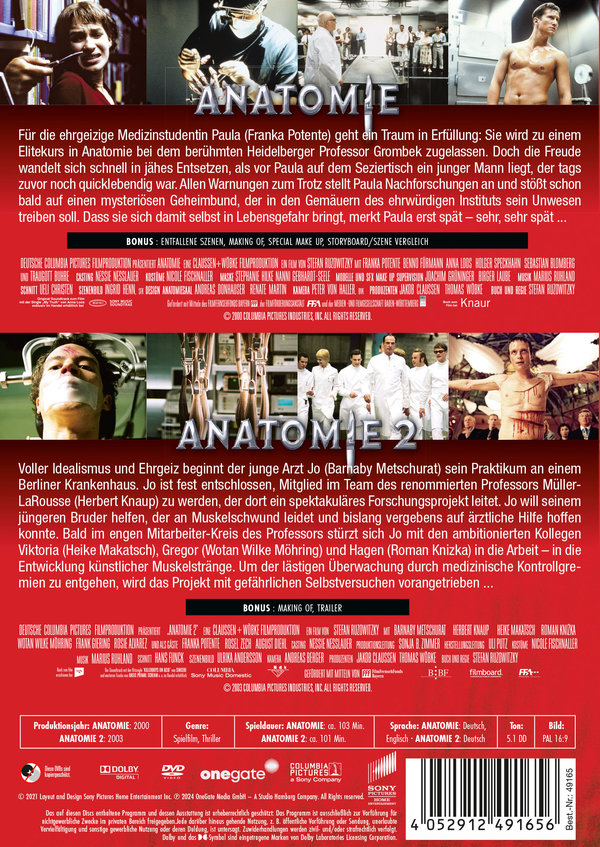 Anatomie 1 + 2  [2 BRs]  (Blu-ray Disc)