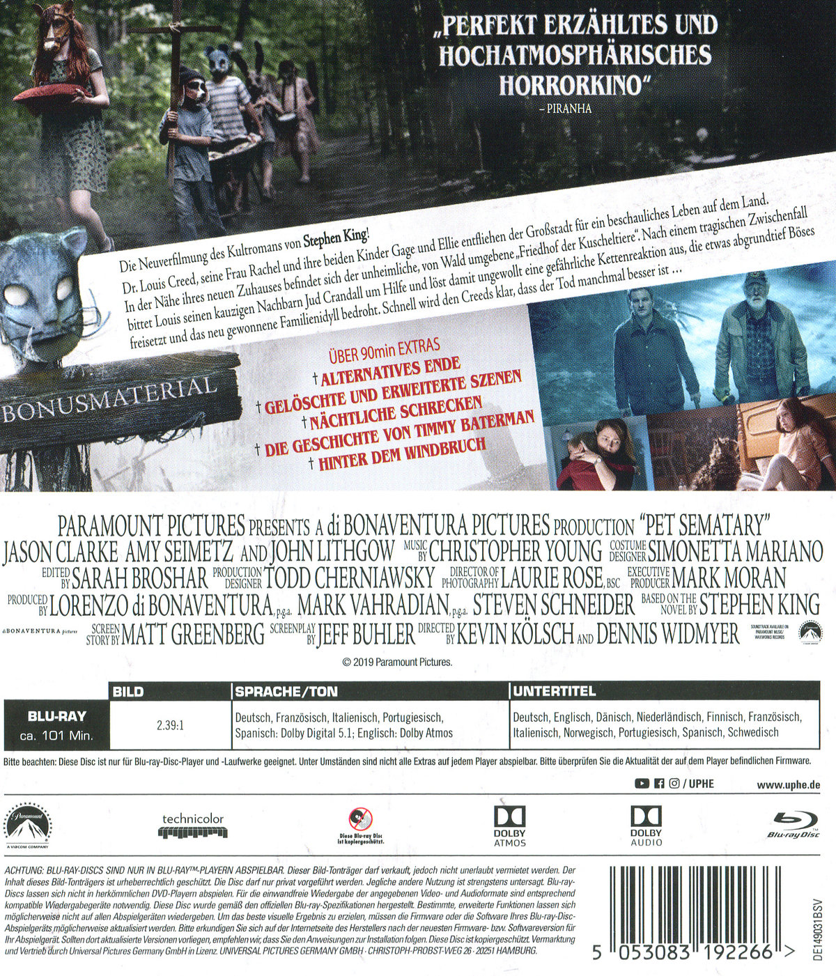Friedhof der Kuscheltiere (2019) (blu-ray) Friedhof der Kuscheltiere (2019) (blu-ray)