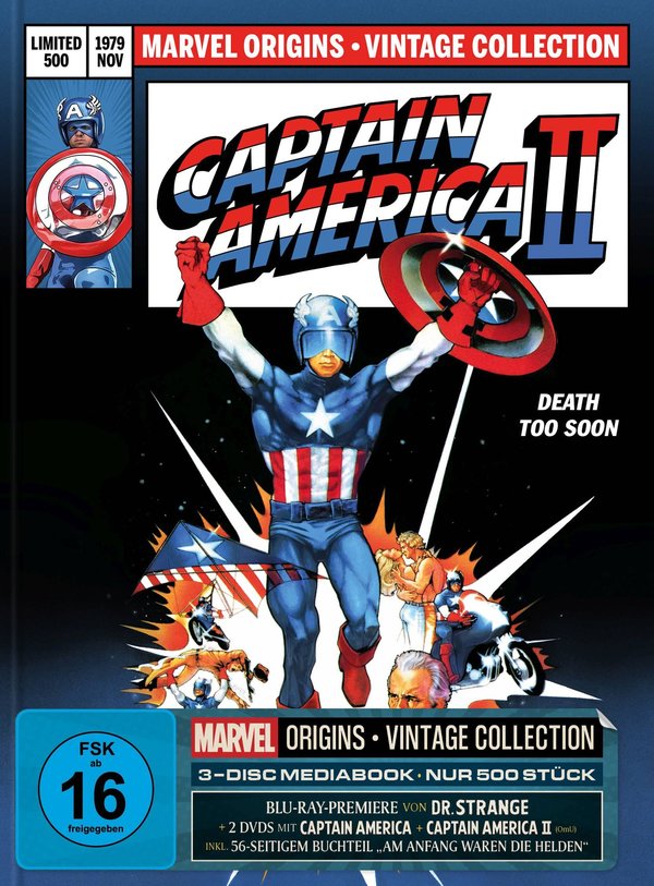 Marvel Origins - Captain America I+II + Dr. Strange - Uncut Mediabook Edition  (DVD+blu-ray) (C)