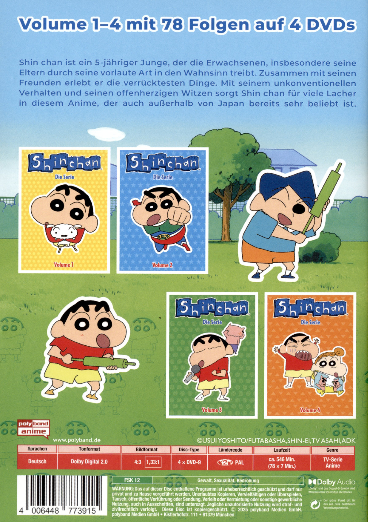 SHIN CHAN - Die Serie - Boxset Vol. 1-4 inkl. Sticker LTD. - (DIGITAL REMASTERED)  (DVD)