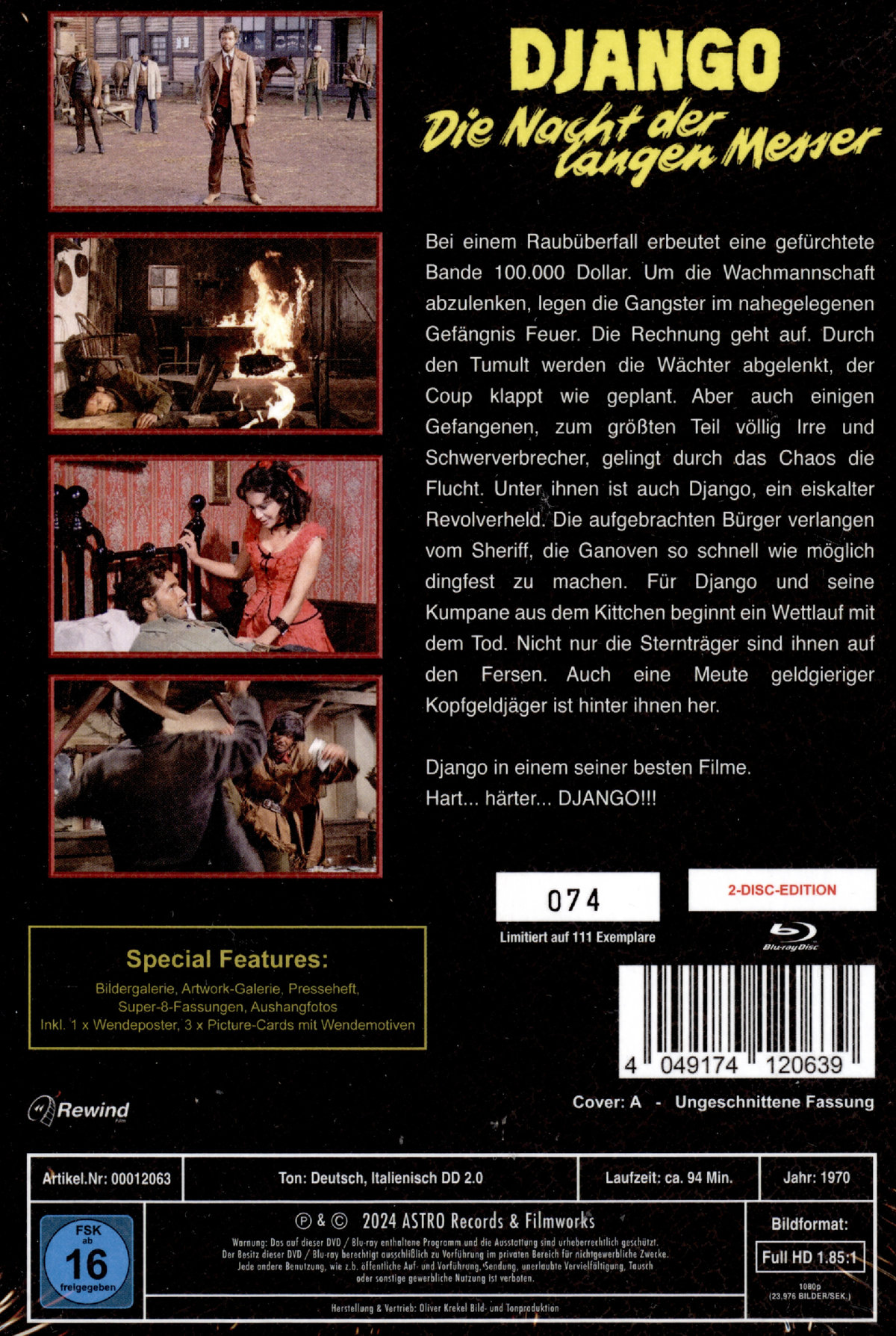 Django - Nacht der langen Messer - Uncut Mediabook Edition  (DVD+blu-ray) (A)