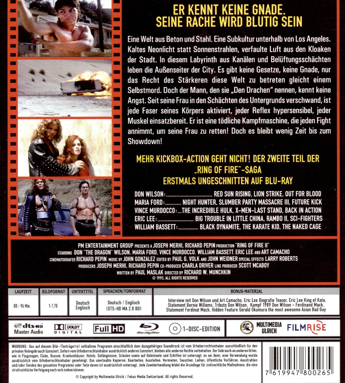 Ring of Fire 2  - Bloodfist Fighter 4 - Uncut Edition  (blu-ray)