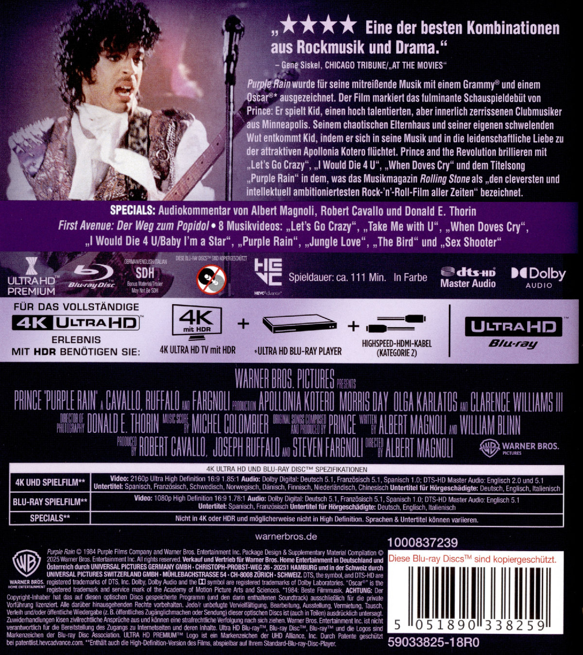 Purple Rain  (4K Ultra HD) (+ Blu-ray)