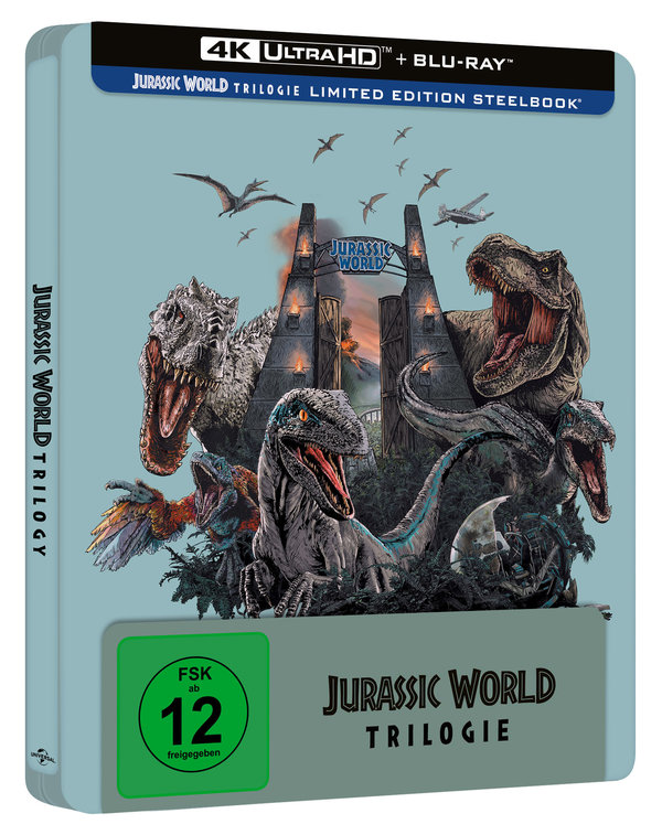 Jurassic World Trilogie - Limited Steelbook Edition  (4K Ultra HD+blu-ray)