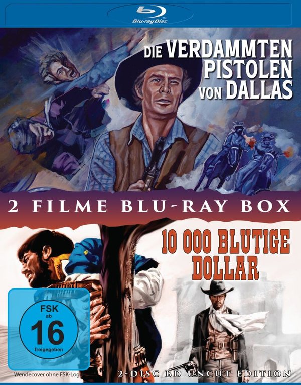 DIE VERDAMMTEN PISTOLEN VON DALLAS + 10.000 blutige Dollar - 2 Disc Uncut Western BD Box  [2 BRs]  (Blu-ray Disc)