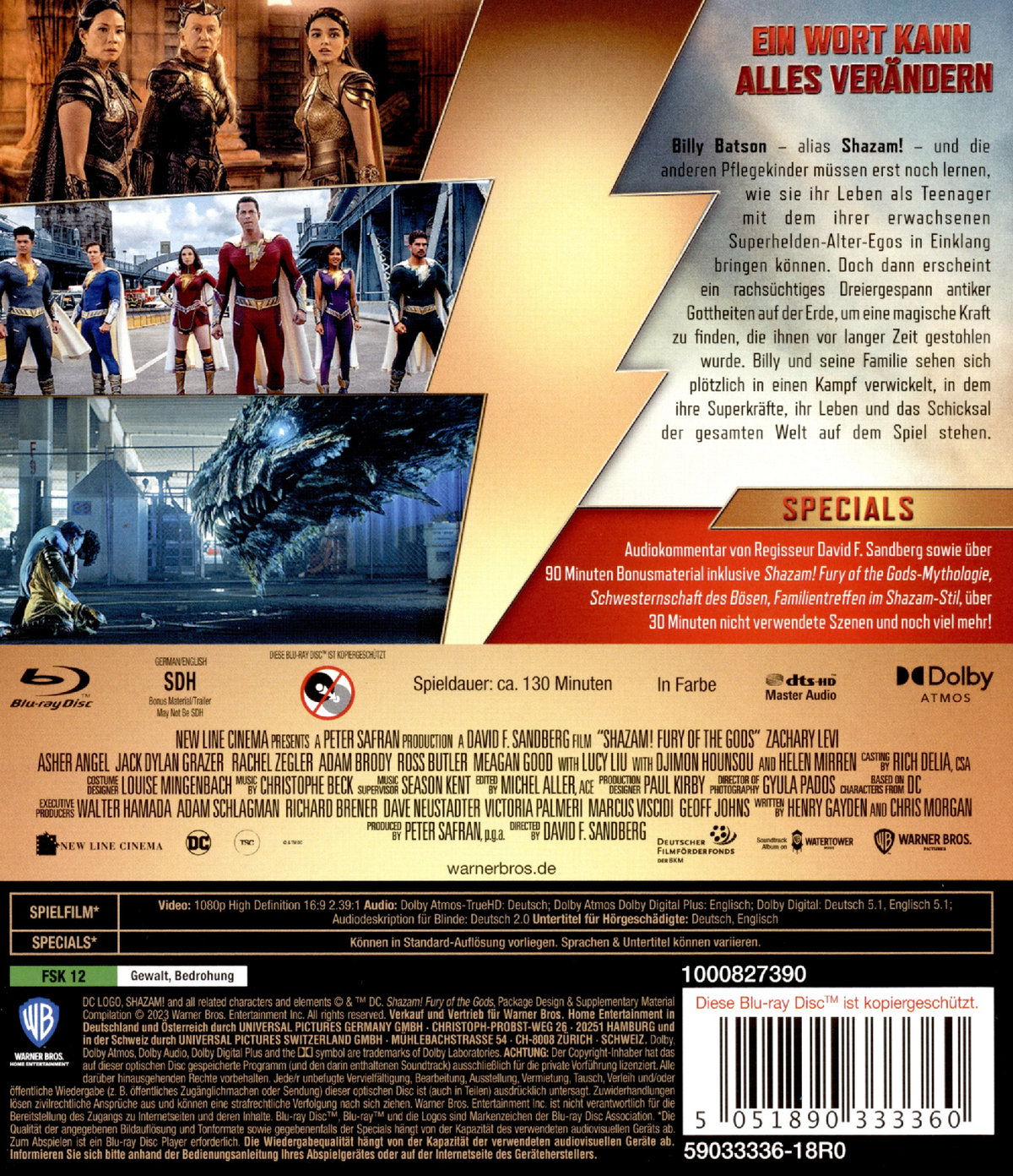 Shazam! Fury of the Gods  (Blu-ray Disc)