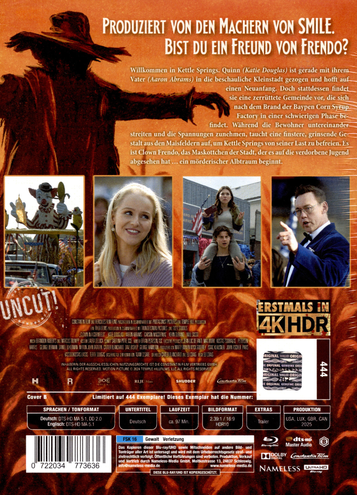 Clown in a Cornfield - Uncut Mediabook Edition  (4K Ultra HD+blu-ray) (B)