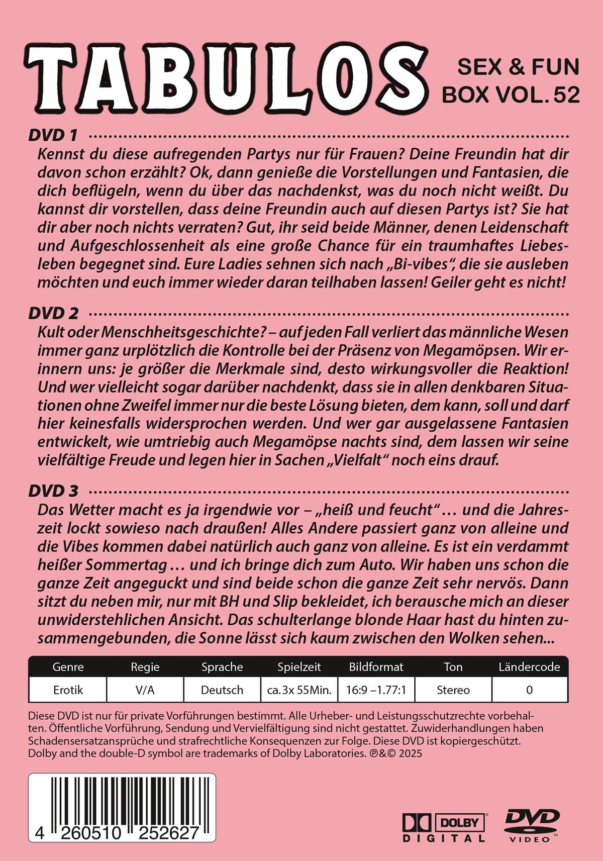 Tabulos - Sex & Fun-Box Vol. 52  [3 DVDs]  (DVD)