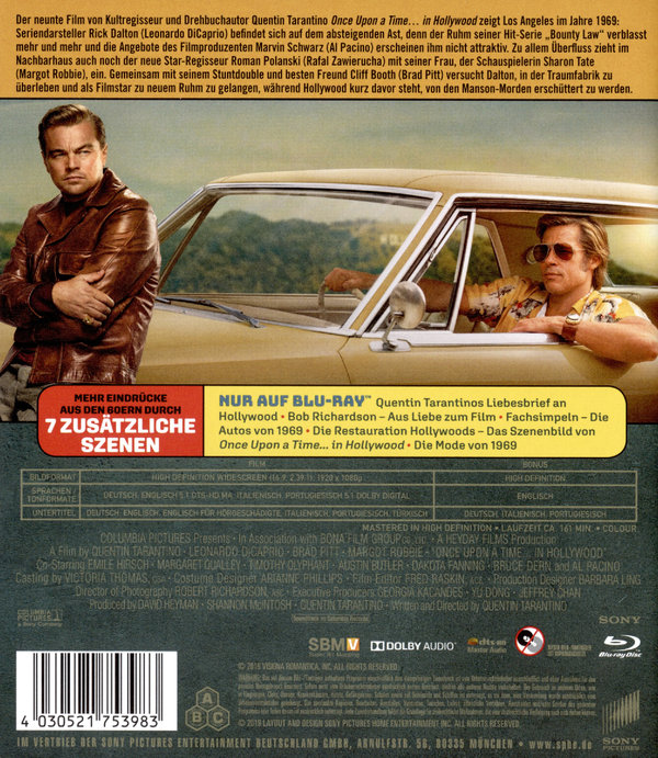 Once upon a time in Hollywood (blu-ray)