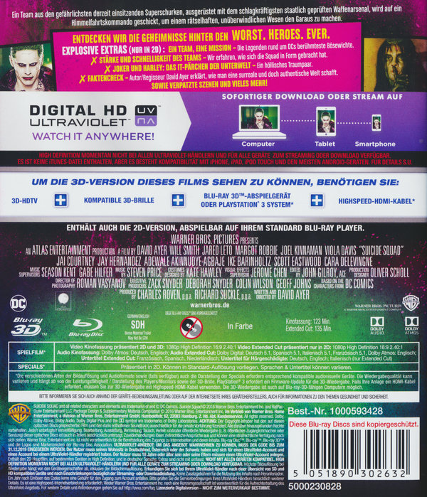 Suicide Squad - Extended Cut 3D (3D blu-ray)