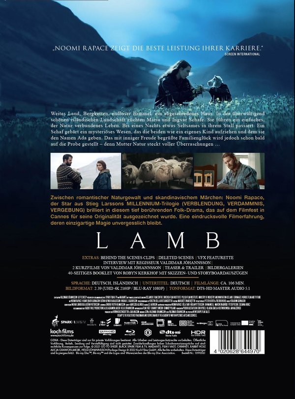 Lamb - Uncut Mediabook Edition (4K Ultra HD+blu-ray)