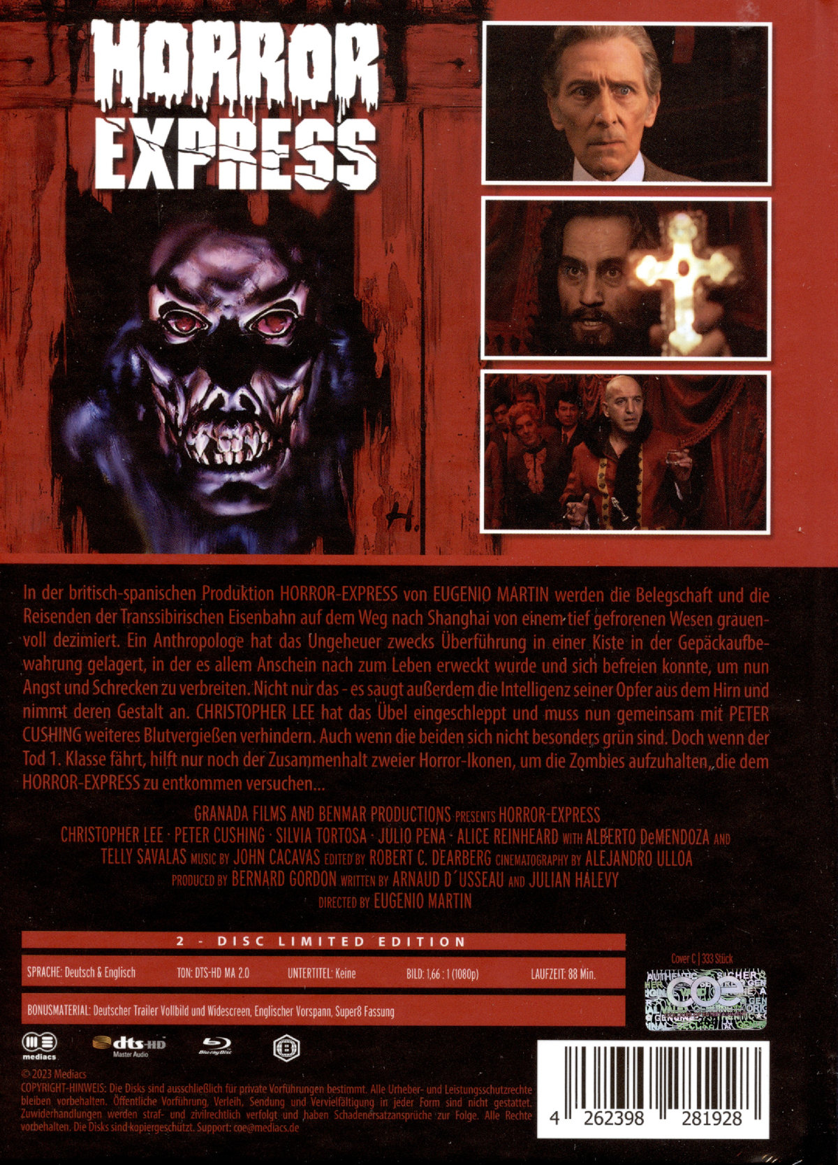 HORROR EXPRESS - Uncut Mediabook Edition  (DVD+blu-ray) (C)