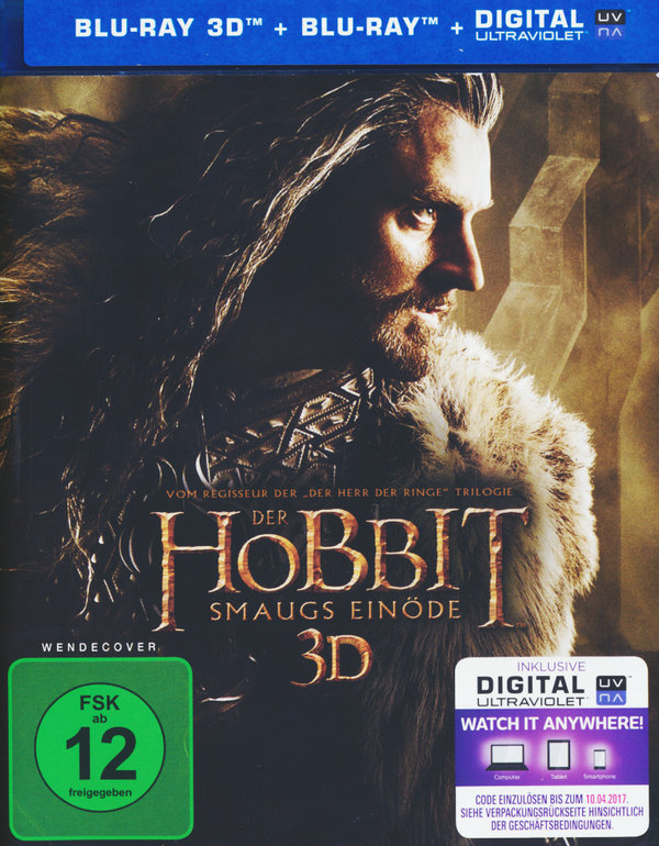 Hobbit, Der: Smaugs Einöde 3D (3D blu-ray)