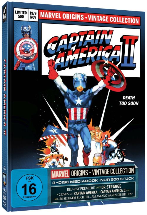 Marvel Origins - Captain America I+II + Dr. Strange - Uncut Mediabook Edition  (DVD+blu-ray) (C)