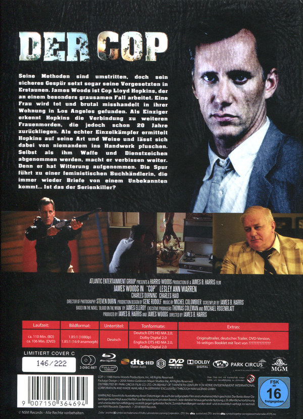 Cop, Der - Uncut Mediabook Edition (DVD+blu-ray) (C)
