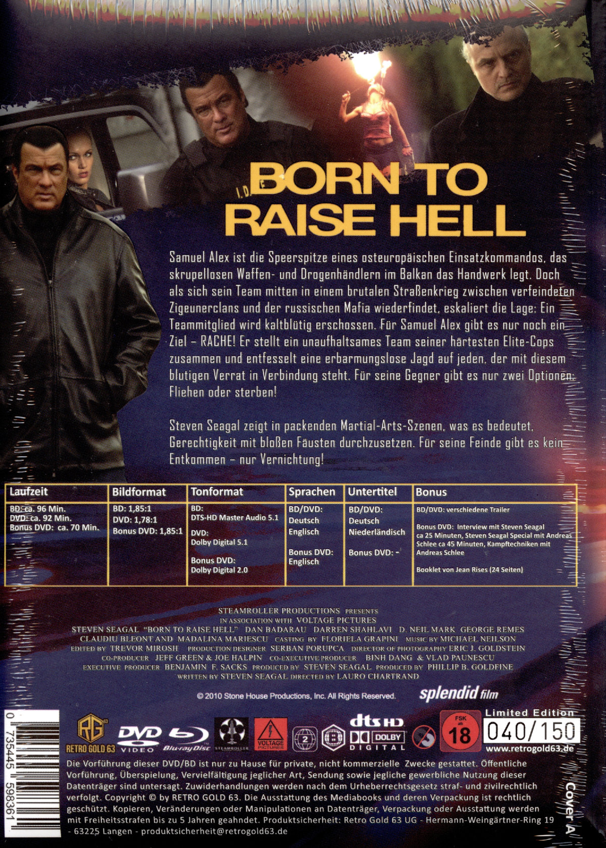 Born to Raise Hell - Uncut Mediabook Edition  (DVD+blu-ray) (A)