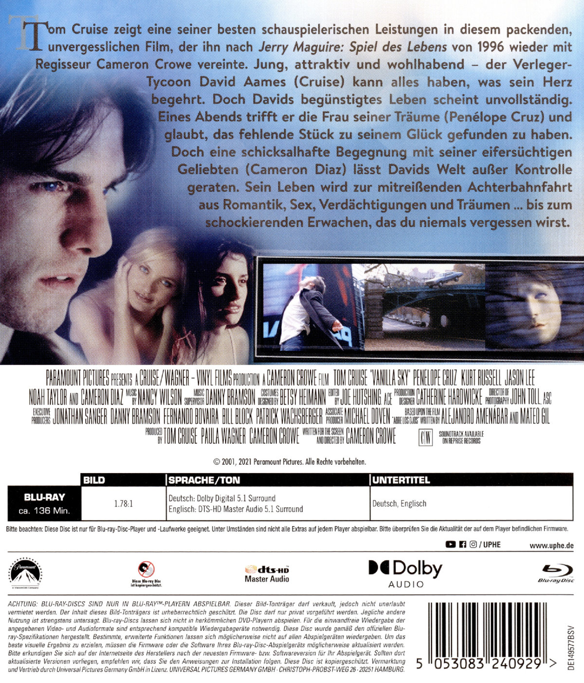 Vanilla Sky (blu-ray)