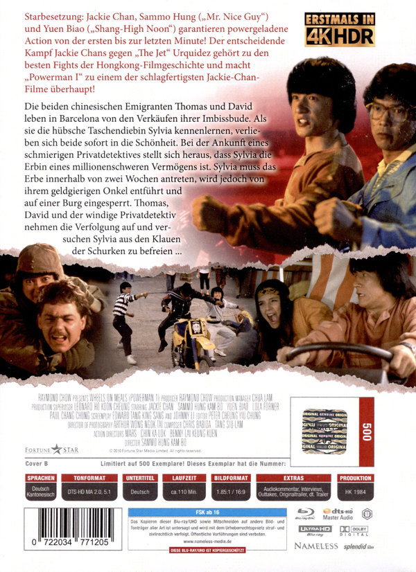 Powerman 1 – Wheels on Meals - Uncut Mediabook Edition  (4K Ultra HD+blu-ray) (B)