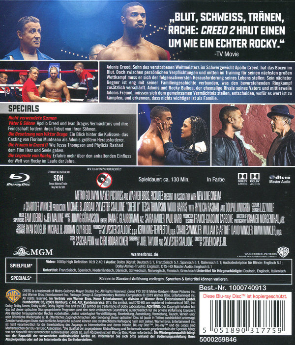 Creed 2 - Rocky's Legacy (blu-ray)