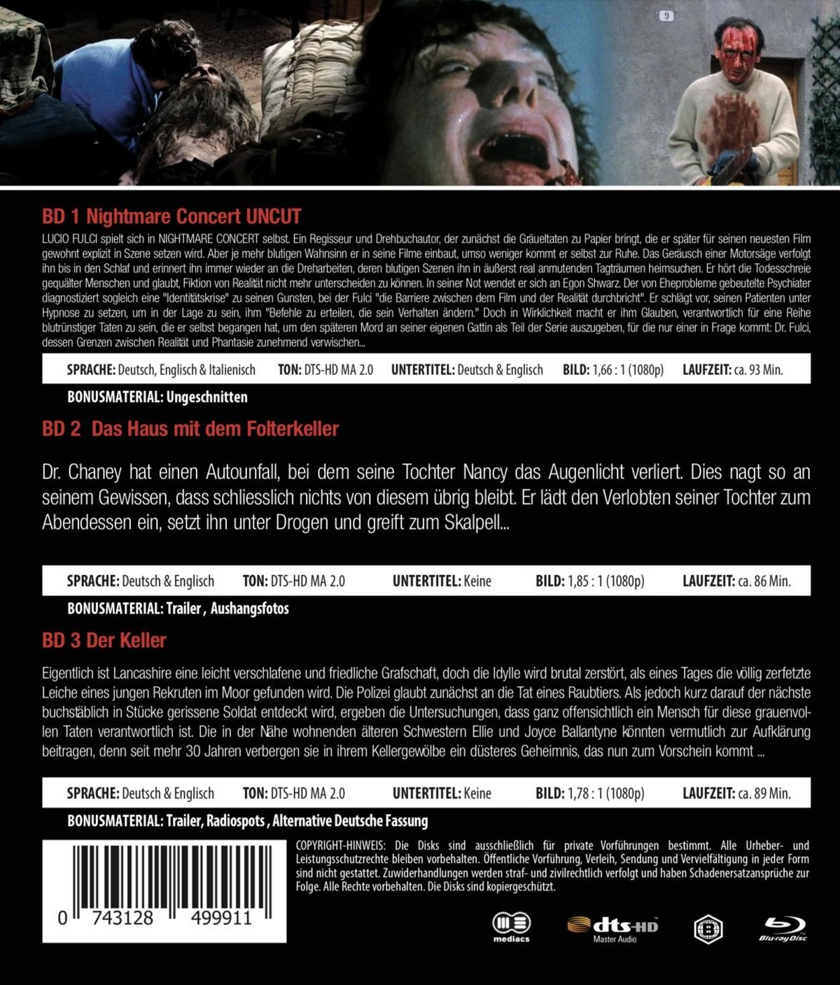 HORROR BLU-RAY BUNDLE NR. 15  [3 BRs]  (Blu-ray Disc)