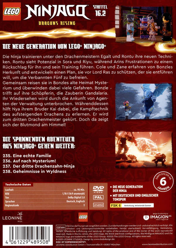 LEGO Ninjago - Staffel 16.2  (DVD)