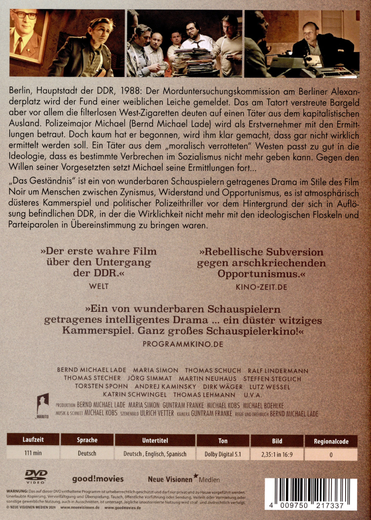 Das Geständnis  (DVD)