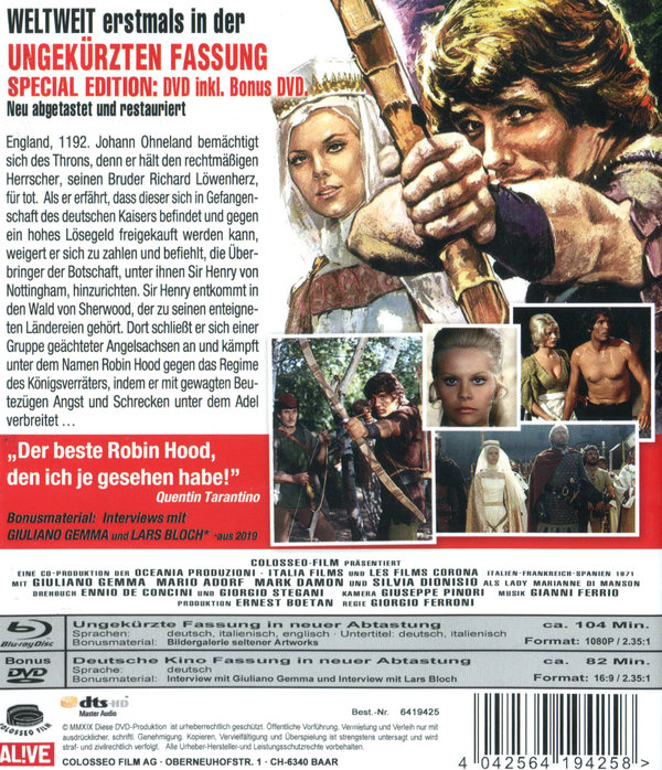 Feurige Pfeil der Rache, Der (blu-ray)