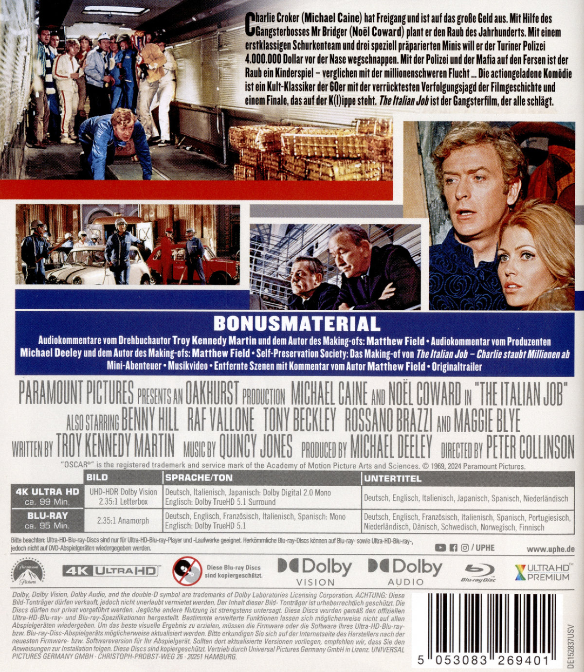 The Italian Job - Charlie staubt Millionen ab  (4K Ultra HD) (+ Blu-ray)