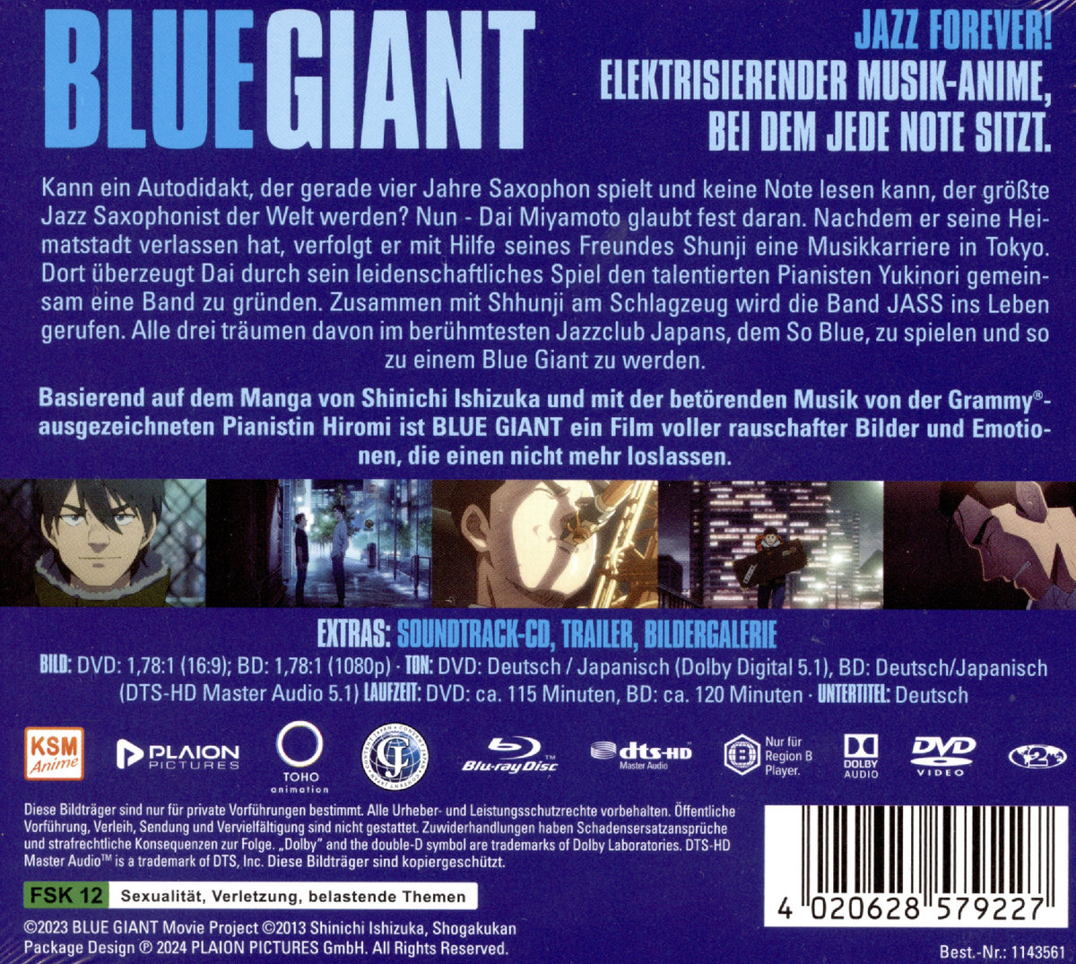 Blue Giant - Jass Edition  (Blu-ray+DVD+OST)  (Blu-ray Disc)