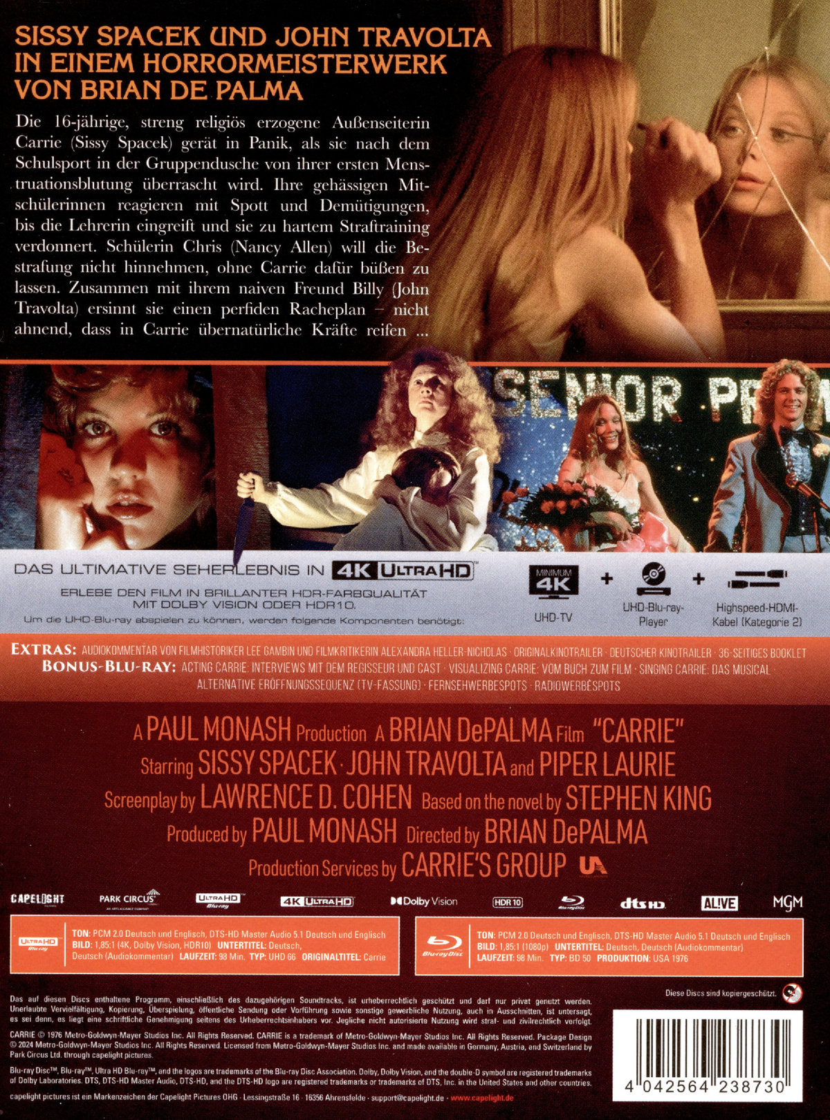 Carrie - Des Satans jüngste Tochter - Uncut Mediabook Edition  (4K Ultra HD+blu-ray)