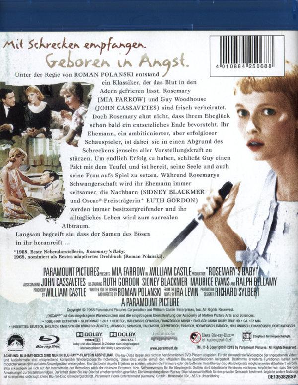 Rosemary's Baby (blu-ray)