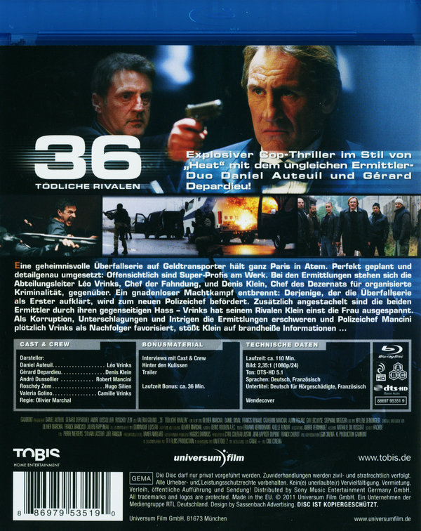 36 tödliche Rivalen (blu-ray)