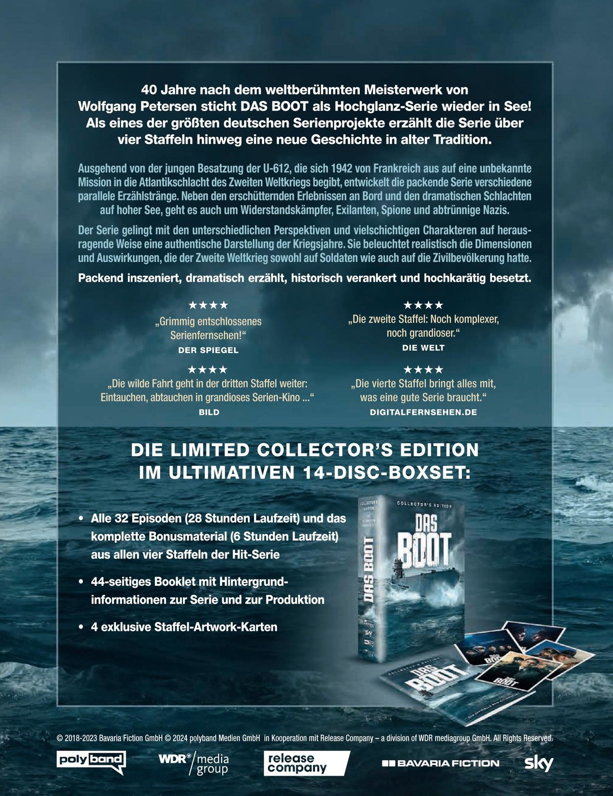 Das Boot - Collector's Edition: Die kompletten Staffeln 1-4 LTD.  [14 DVDs]  (DVD)