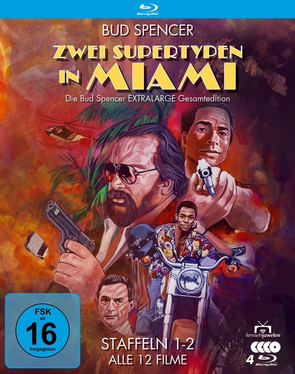 Zwei Supertypen in Miami - Die Bud Spencer EXTRALARGE Gesamtedition (Staffeln 1-2 / Alle 12 Filme)  [4 BRs]  (Blu-ray Disc)