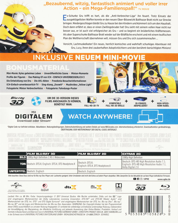 Ich - Einfach unverbesserlich 3 3D (3D blu-ray)