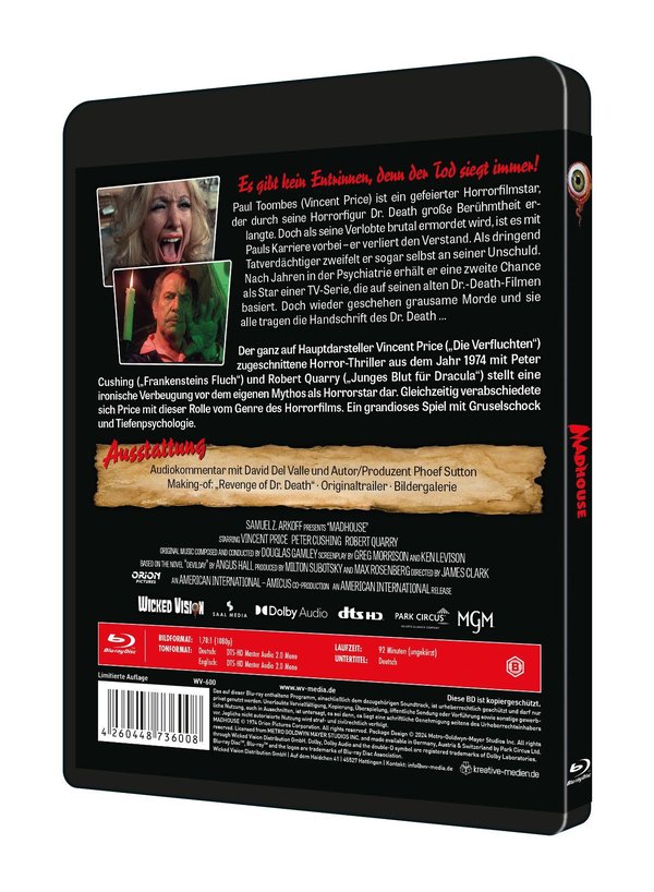 Madhouse - Das Schreckenshaus des Dr. Death  (blu-ray)