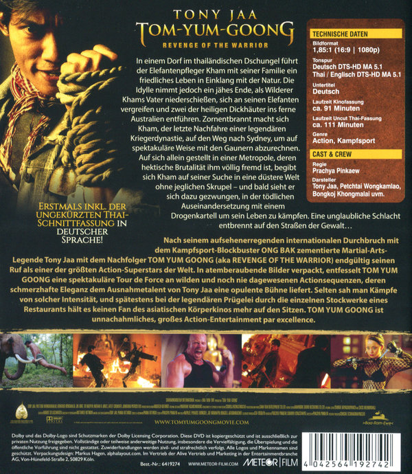 Tom Yum Goong - Revenge of the Warrior (blu-ray)