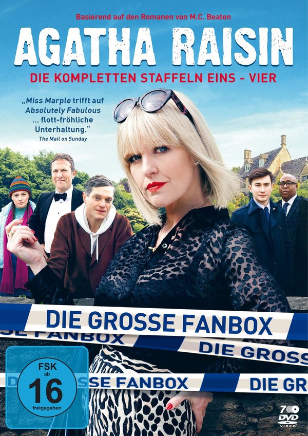 Agatha Raisin - Die große Fanbox mit den Staffeln 1-4 - In limitierter Erstauflage inkl. 4-teiligen-Postkartenset  [9 DVDs]  (DVD)