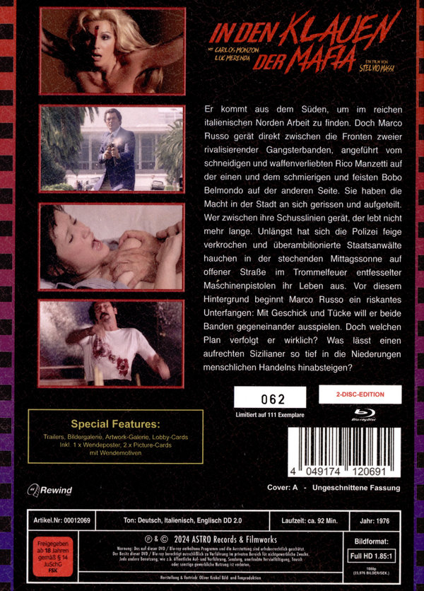 In den Klauen der Mafia - Uncut Mediabook Edition  (DVD+blu-ray) (A)