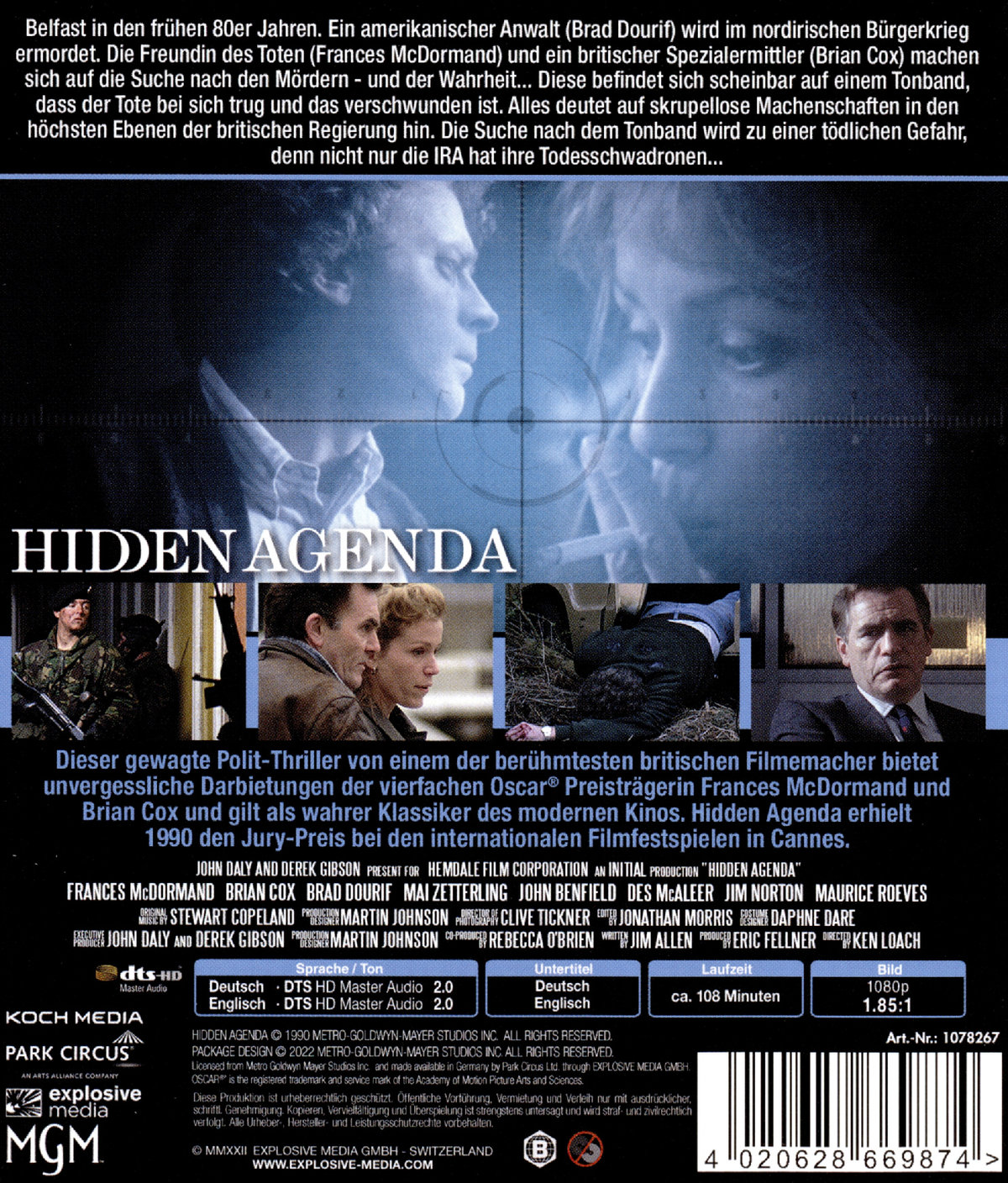 Hidden Agenda - Geheimprotokoll (blu-ray)