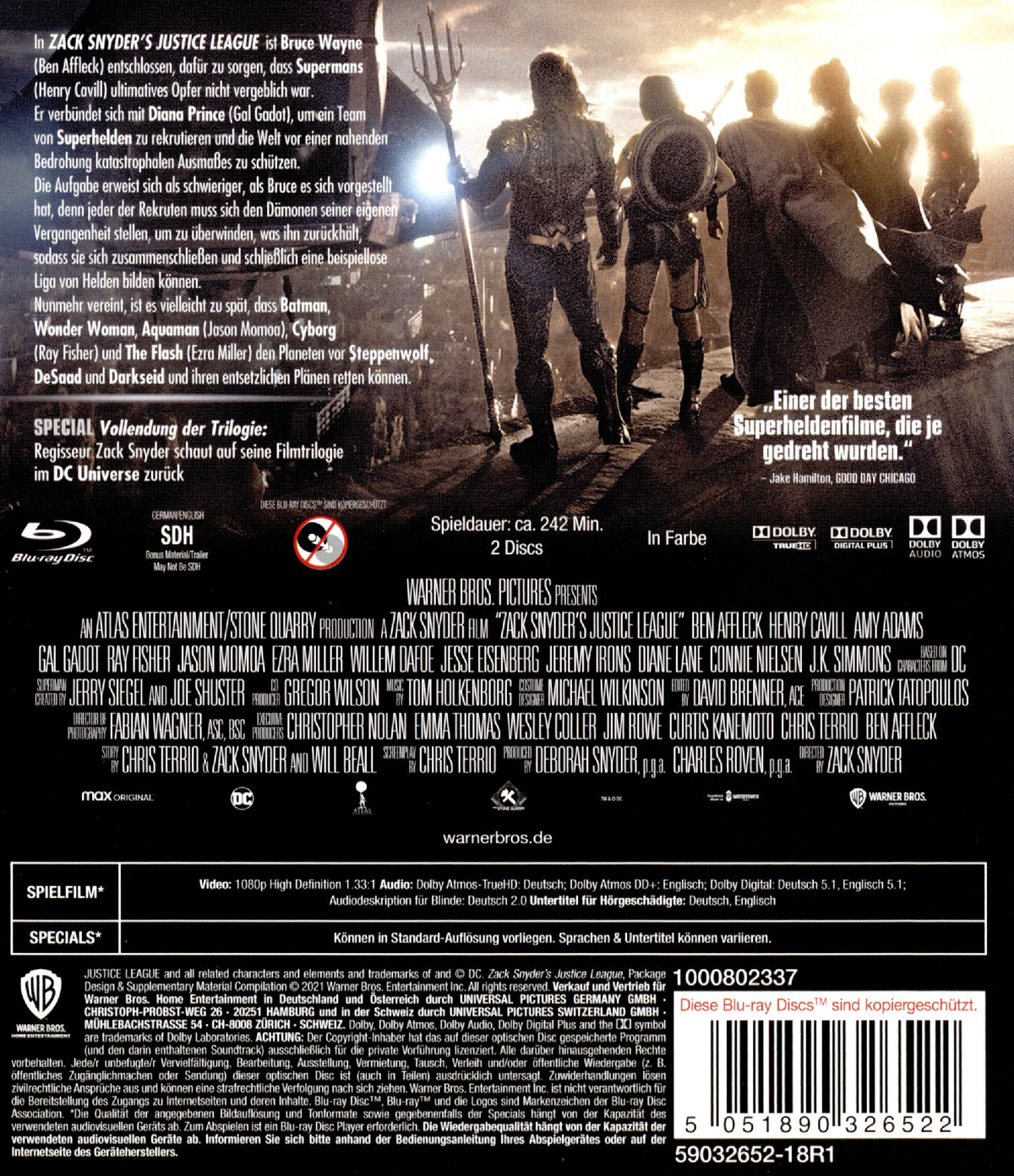 Zack Snyders Justice League (blu-ray)