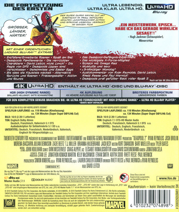 Deadpool 2 (4K Ultra HD)