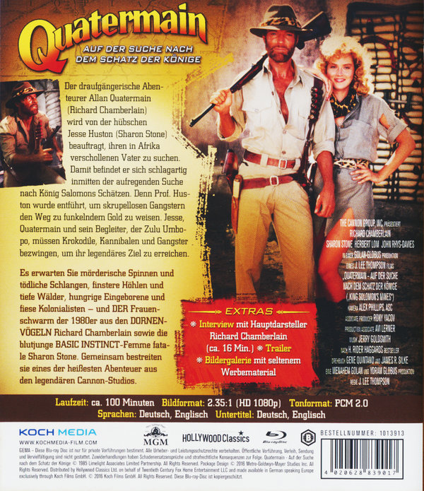 Quatermain - Auf der Suche nach dem Schatz der Könige (blu-ray)